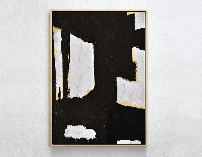 Original Artwork Extra Large Abstract Painting,Minimalist Painting On Canvas, Palette Knife Vertical Minimal Art - Modern Paintings On Canvas